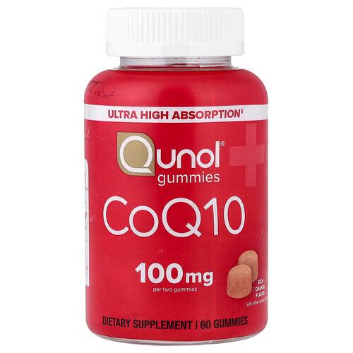 퀴놀 Qunol, CoQ10 구미젤리, 진한 오렌지 맛, 구미젤리 60개(구미젤리 1개당 50mg) 상품 이미지