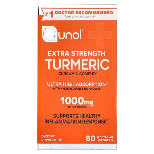 퀴놀 Qunol, 강황, 커큐민 복합체, 베지 캡슐 60정(캡슐 1정당 500mg) 상품 이미지