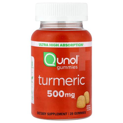 퀴놀 Qunol, 강황 구미젤리, 크리미 오렌지, 구미젤리 28개(구미젤리 1개당 250mg) 상품 이미지