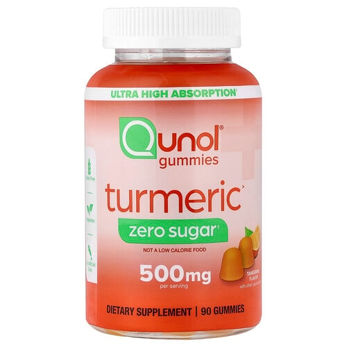 퀴놀 Qunol, 강황 구미젤리, 귤, 설탕 무함유, 구미젤리 90개(구미젤리 1개당 250mg) 상세 이미지