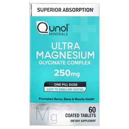 퀴놀 Qunol, 울트라 마그네슘 글리시네이트 복합체, 250mg, 코팅 정제 60정