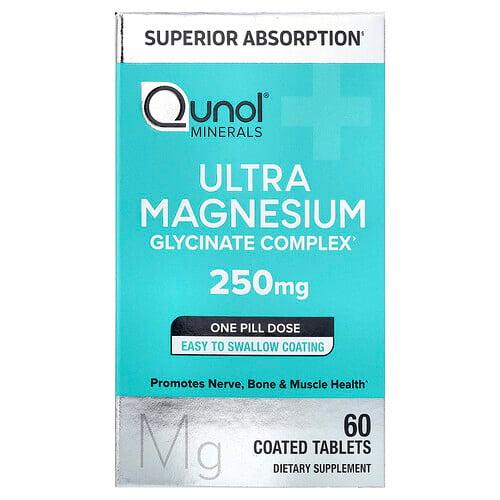 퀴놀 Qunol, 울트라 마그네슘 글리시네이트 복합체, 250mg, 코팅 정제 60정 상품 이미지