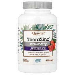 팬텀 핼스 Quantum Health, TheraZinc®, 엘더베리, 라즈베리, 사탕 정제 60정