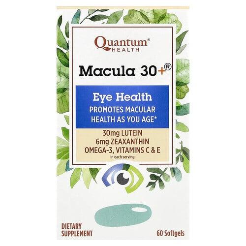 팬텀 핼스 Quantum Health, Macula 30+®, 눈 건강, 소프트젤 60정 상품 이미지