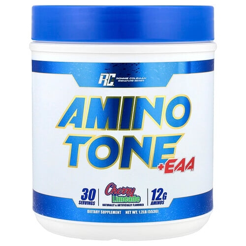 로니 콜먼 Ronnie Coleman, 서명 시리즈, Amino Tone + EAA™, 체리 라임에이드 맛, 553g(1.2lb) 상세 이미지
