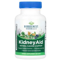 릿지 크러스트 허벌 RidgeCrest Herbals, KidneyAid™, 캡슐 60정