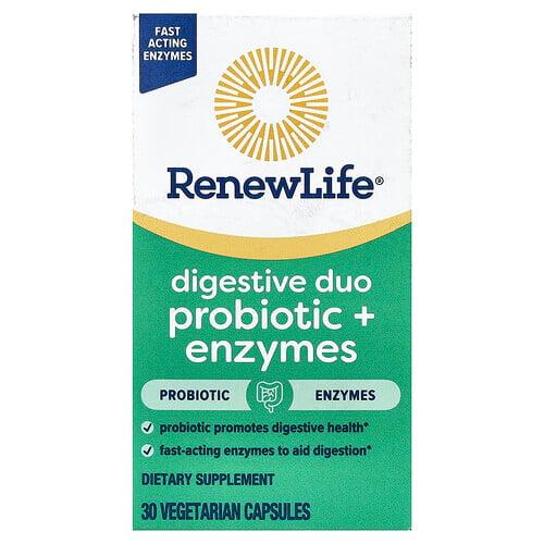 리뉴 라이프 Renew Life, 소화 듀오 프로바이오틱 + 효소, 베지 캡슐 30정 상품 이미지
