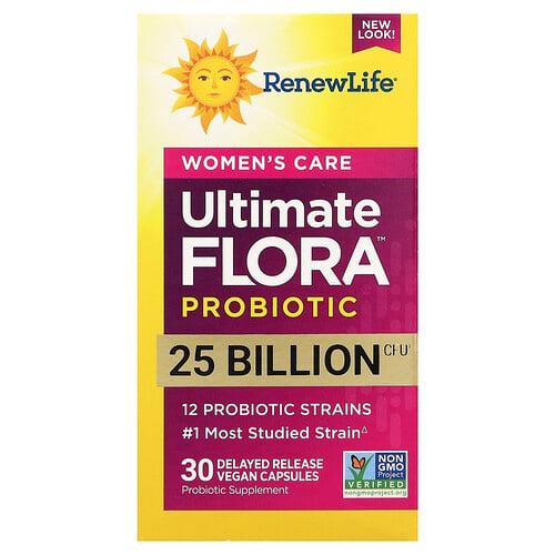 리뉴 라이프 Renew Life, 여성 케어, Ultimate Flora™ 프로바이오틱, 250억CFU, 지연 방출 베지 캡슐 30정 상품 이미지