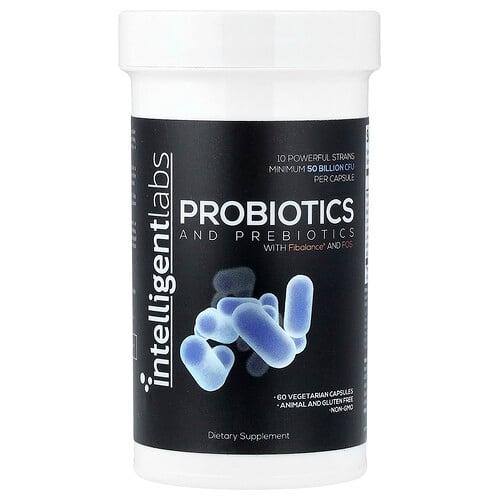 Intelligent Labs, Probiotics and Prebiotics, 베지 캡슐 60정 상품 이미지