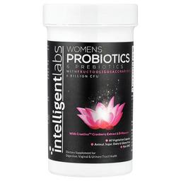 Intelligent Labs, 여성용 프락토올리고당 함유 프로바이오틱 및 프리바이오틱, 베지 캡슐 60정
