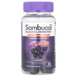 삼부콜 Sambucol, 블랙 엘더베리, 비타민C 및 아연 함유, 구미젤리 30개