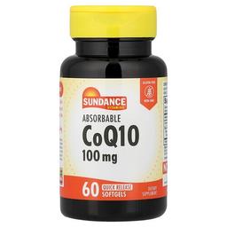 선댄스 비타민 Sundance Vitamins, 흡수성 CoQ10, 100mg, 속방형 소프트젤 60정