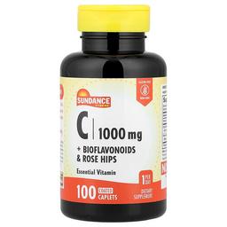 선댄스 비타민 Sundance Vitamins, C + 바이오플라보노이드 및 로즈힙, 코팅 정제 100정
