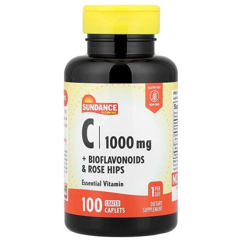 선댄스 비타민 Sundance Vitamins, C + 바이오플라보노이드 및 로즈힙, 코팅 정제 100정 상품 이미지