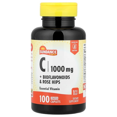 선댄스 비타민 Sundance Vitamins, C + 바이오플라보노이드 및 로즈힙, 코팅 정제 100정 상세 이미지