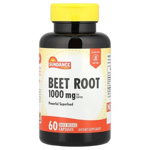 선댄스 비타민 Sundance Vitamins, 비트 뿌리, 빠른 방출 캡슐 60정(캡슐당 500mg) 상세 이미지