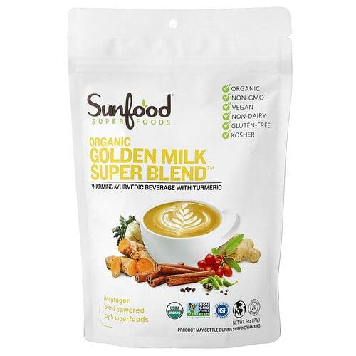 선푸드 Sunfood, 유기농 Golden Milk Super Blend™, 170g(6oz) 상품 이미지