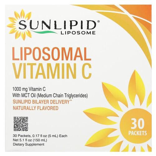 SunLipid, 리포소말 비타민C, MCT 오일 함유, 30팩, 각 5ml(0.17fl oz) 상품 이미지