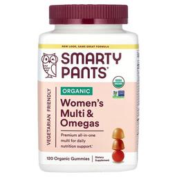 스마티팬츠 SmartyPants, Organics, 여성용 컴플리트, 라즈베리맛, 레몬라임맛, 포도맛, 베지 구미젤리 120개