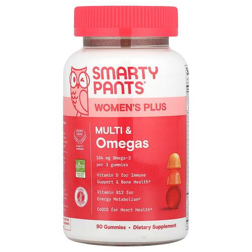 스마티팬츠 SmartyPants, 여성용 플러스, 멀티 & 오메가 구미젤리, 딸기, 오렌지, 레몬 크림, 구미젤리 90개 상품 이미지