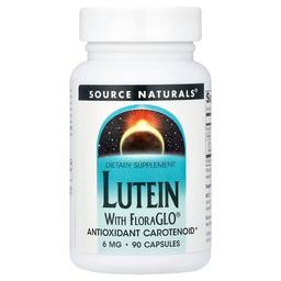 소스 네츄럴 Source Naturals, FloraGLO® 함유 루테인, 6mg, 캡슐 90정