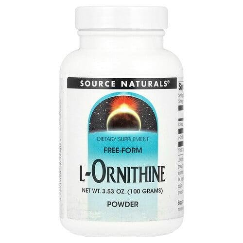 소스 네츄럴 Source Naturals, l-오르니틴 분말, 100g(3.53oz) 상품 이미지