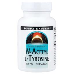 소스 네츄럴 Source Naturals, N-아세틸 L-티로신, 300mg, 120정