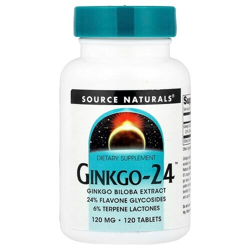 소스 네츄럴 Source Naturals, Ginkgo-24™, 120mg, 120정 상세 이미지