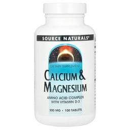 소스 네츄럴 Source Naturals, 칼슘 & 마그네슘, 100정