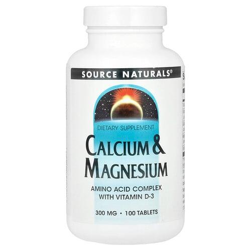 소스 네츄럴 Source Naturals, 칼슘 & 마그네슘, 100정 상품 이미지
