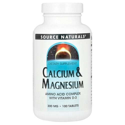 소스 네츄럴 Source Naturals, 칼슘 & 마그네슘, 100정 상세 이미지