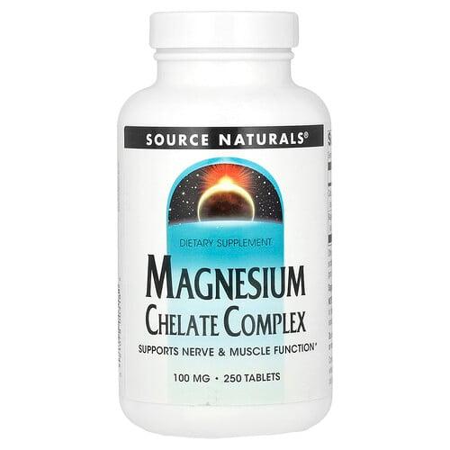 소스 네츄럴 Source Naturals, 마그네슘 킬레이트 복합체, 100mg, 250정 상품 이미지