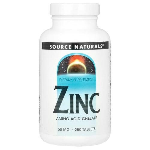 소스 네츄럴 Source Naturals, 아연, 50mg, 250정 상품 이미지