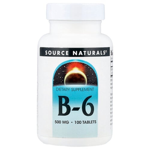 소스 네츄럴 Source Naturals, B-6, 500 ㎎, 100 정 상세 이미지