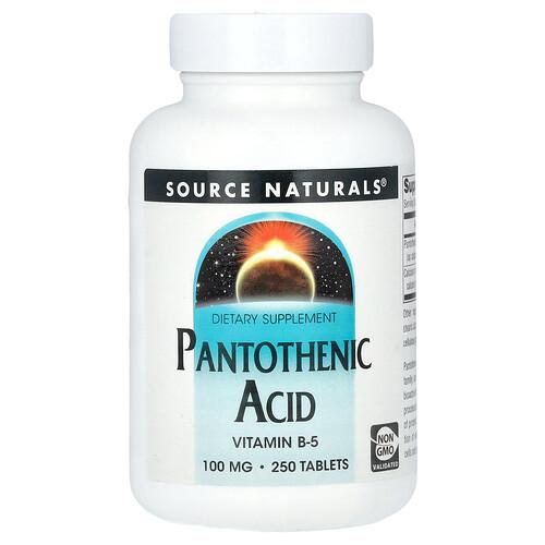 소스 네츄럴 Source Naturals, 판토텐산, 250정 상품 이미지