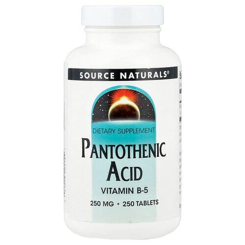소스 네츄럴 Source Naturals, 판토텐산, 250mg, 250정 상품 이미지