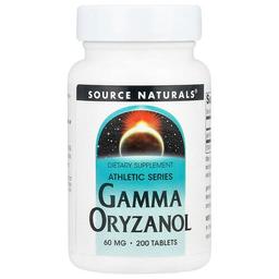 소스 네츄럴 Source Naturals, Athletic Series, 감마 오리자놀, 60mg, 200정