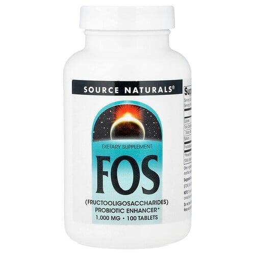 소스 네츄럴 Source Naturals, FOS, 100정(1정당 1,000mg) 상품 이미지