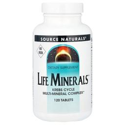 소스 네츄럴 Source Naturals, Life Minerals™, 철분 무함유, 120정
