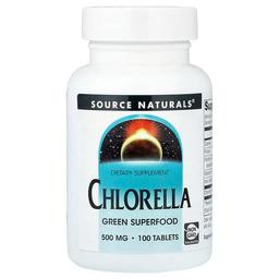 소스 네츄럴 Source Naturals, 클로렐라, 500mg, 100정