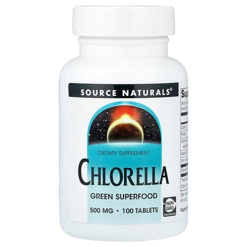 소스 네츄럴 Source Naturals, 클로렐라, 500mg, 100정 상세 이미지