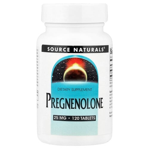 소스 네츄럴 Source Naturals, 프레그네놀론, 25mg, 120정 상세 이미지