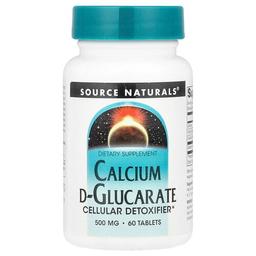 소스 네츄럴 Source Naturals, 칼슘 D-Glucarate, 500mg, 60정