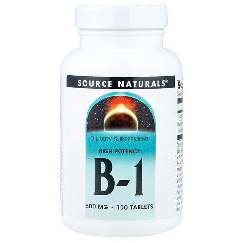 소스 네츄럴 Source Naturals, 비타민B1, 고효능, 500mg, 100정 상세 이미지