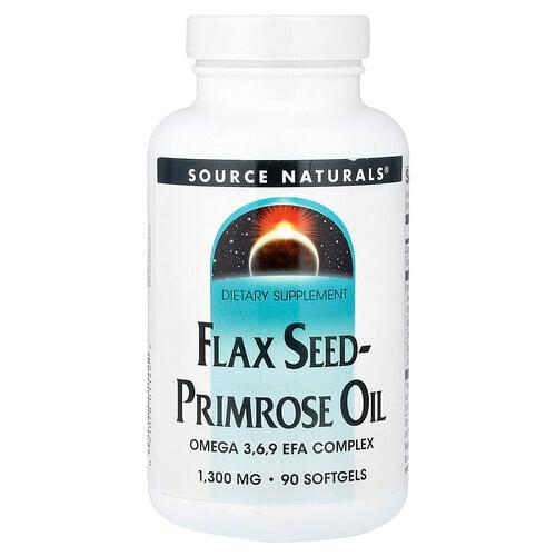 소스 네츄럴 Source Naturals, 아마씨-프림로즈 오일, 소프트젤 90정 상품 이미지