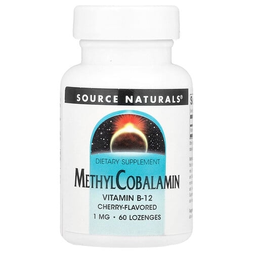 소스 네츄럴 Source Naturals, 메틸코발라민, 체리 맛, 1mg, 사탕 정제 60정 상세 이미지