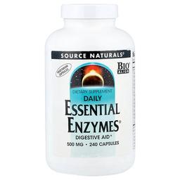 소스 네츄럴 Source Naturals, 데일리 Essential Enzymes®, 베지 캡슐 240정