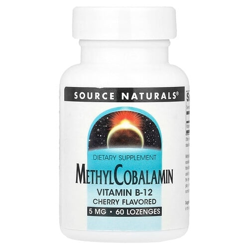 소스 네츄럴 Source Naturals, 메틸코발라민, 체리 맛, 5mg, 사탕 정제 60정 상세 이미지