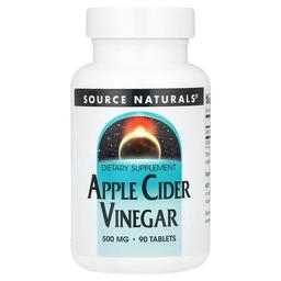 소스 네츄럴 Source Naturals, 애플 사이다 식초, 500mg, 90정