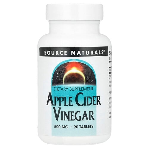 소스 네츄럴 Source Naturals, 애플 사이다 식초, 500mg, 90정 상세 이미지